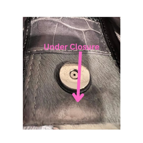 RARE Coach Legacy Over Sized Leather Patchwork Haircalf Clutch - Picture 6 of 6